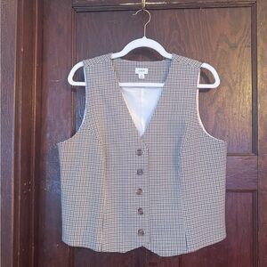 JCrew Factory Houndstooth Button-Up Vest